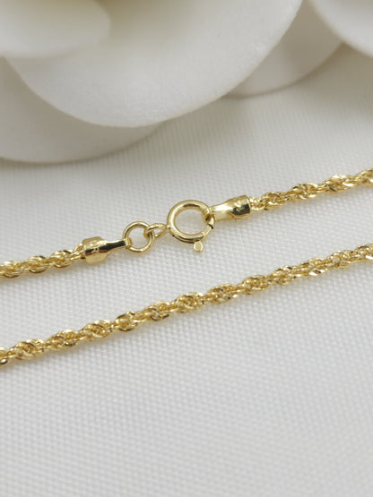 Elegant 14k Rope Chains - Hollow - Lightweight - Perfect Gift - Elegant and Shiny