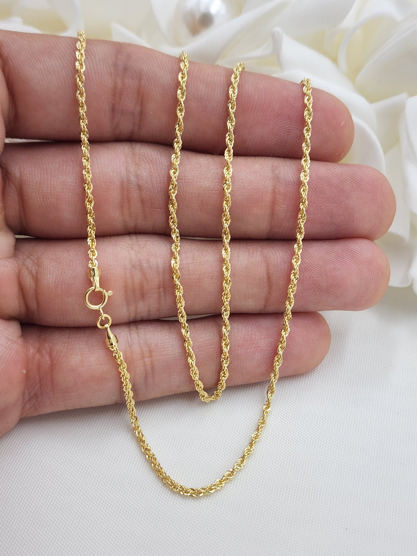 Elegant 14k Rope Chains - Hollow - Lightweight - Perfect Gift - Elegant and Shiny