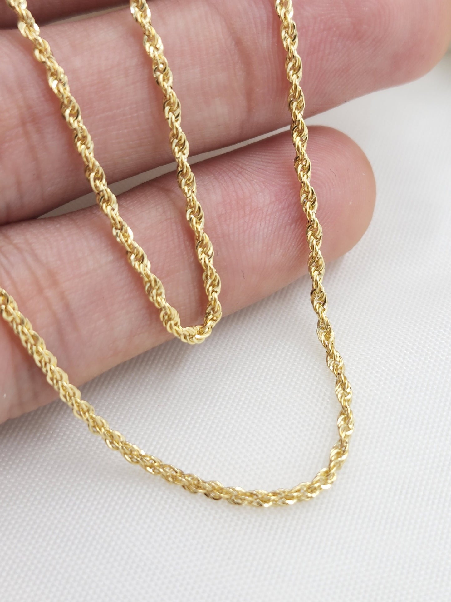 Elegant 14k Rope Chains - Hollow - Lightweight - Perfect Gift - Elegant and Shiny