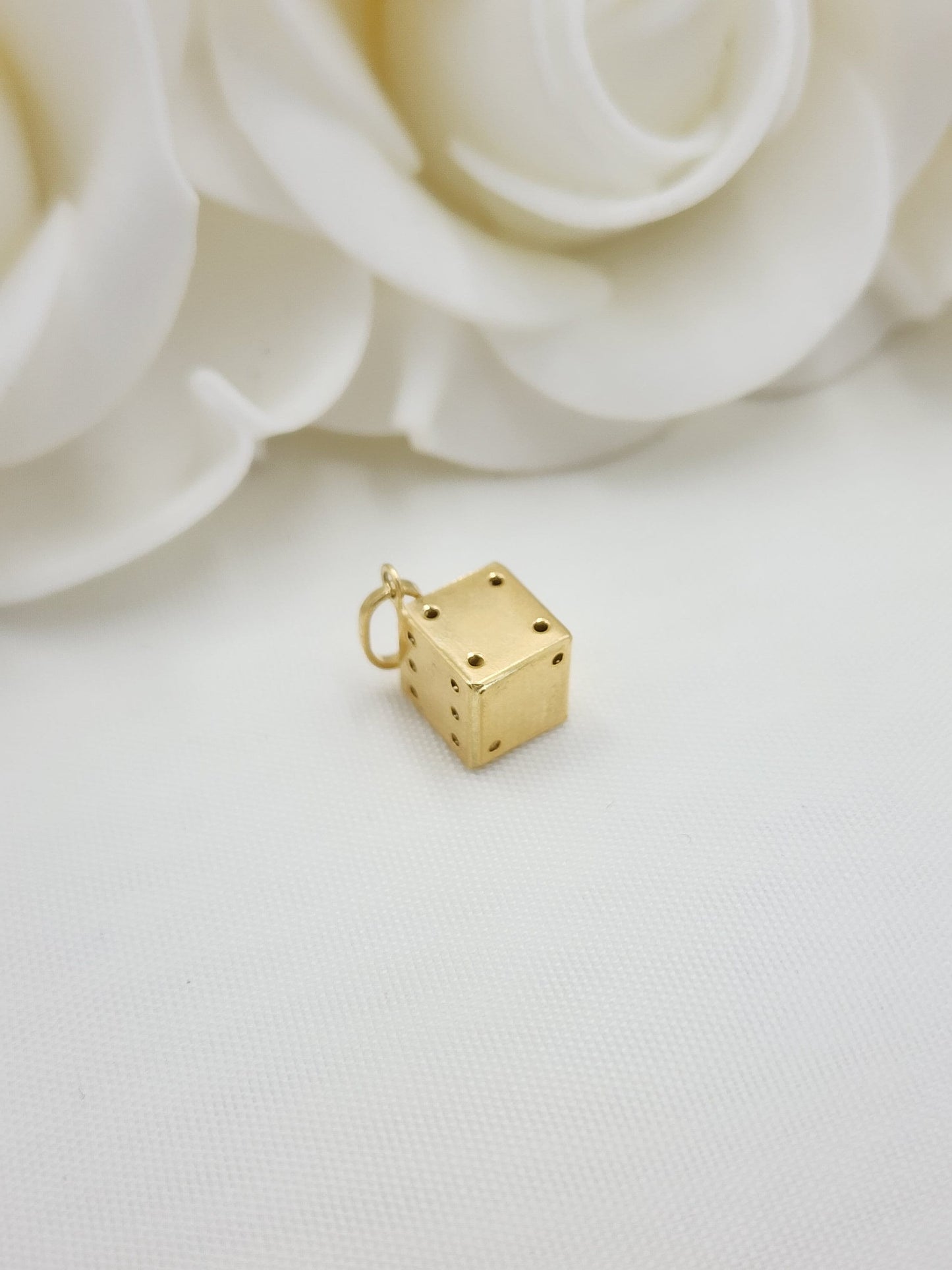 14k Gold Dice Pendant - Perfect Gift - For Her/Him - Unique Jewelry - Vintage Jewelry