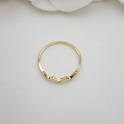 Dainty 14k Gold Twisted Band - White, Yellow, Rose Gold - For Her - Stackable