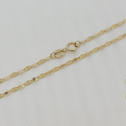 Solid 14k Gold Mirror Necklaces - Dainty and sparkling - Special design - Perfect Gift - 16, 18, 20, 22, 24 inches