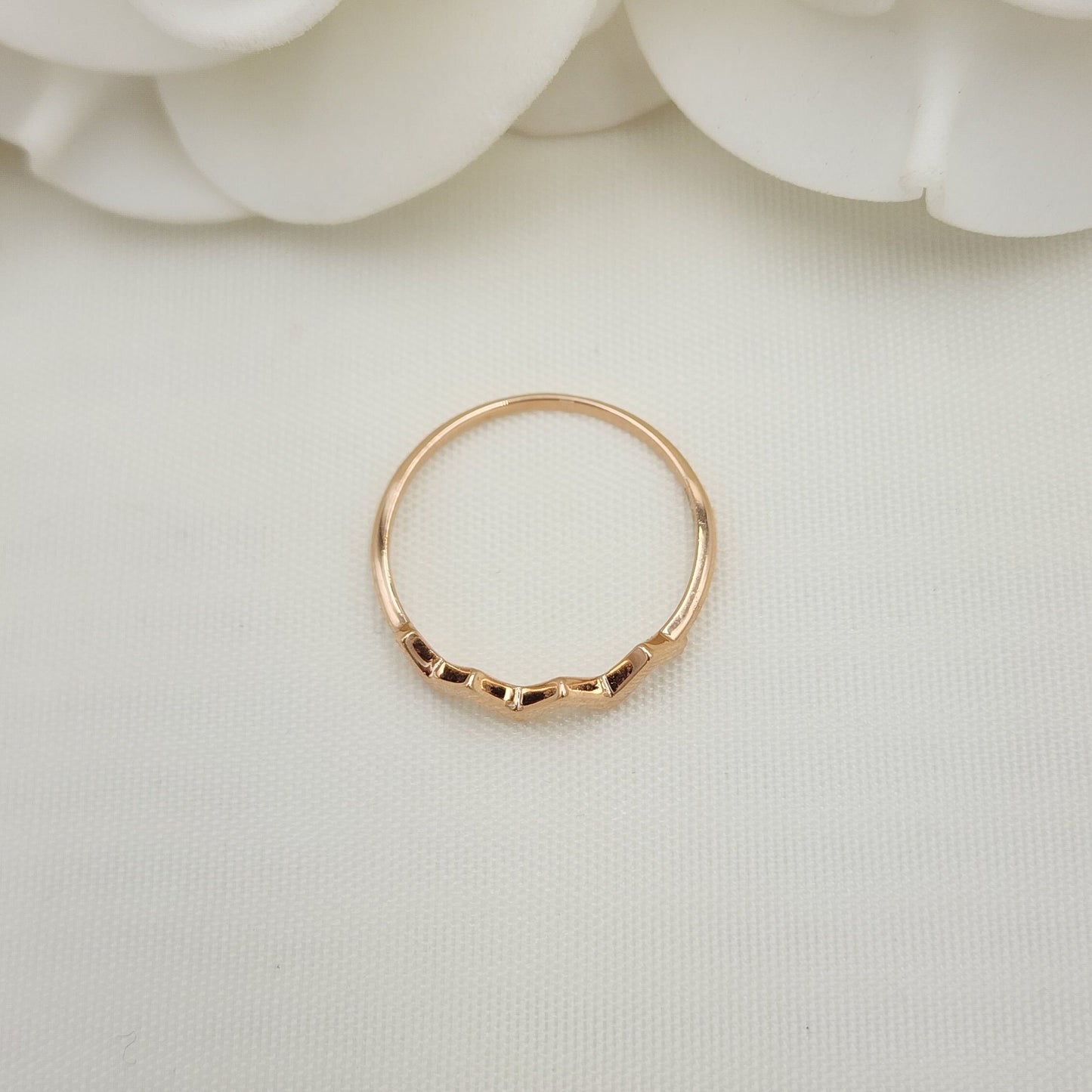 Dainty 14k Gold Twisted Band - White, Yellow, Rose Gold - For Her - Stackable