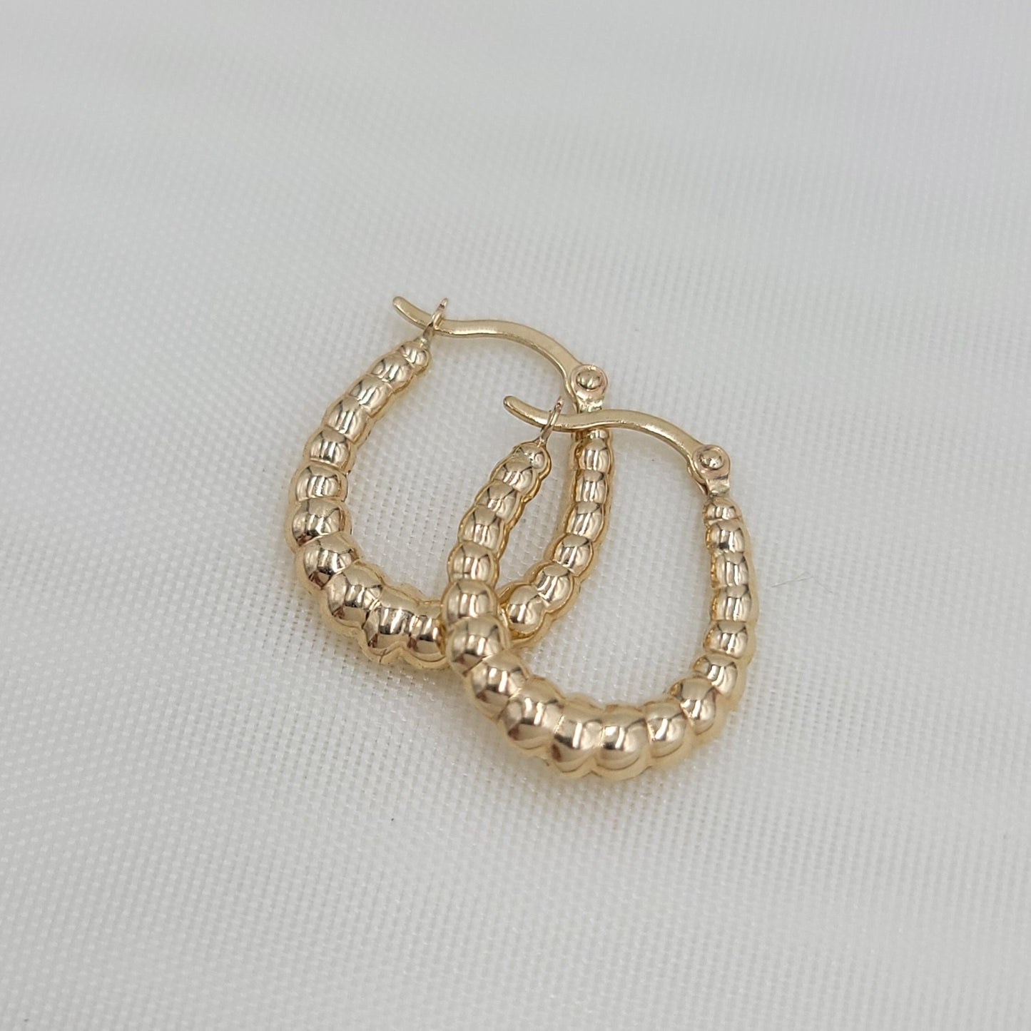 14k Mini Croissant Hoop Earrings - Modern Jewelry - 100% Gold