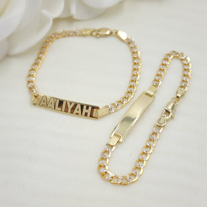 14K ID Baby Bracelets - 6 Inches - Personalized Bracelets - For kids - Babies