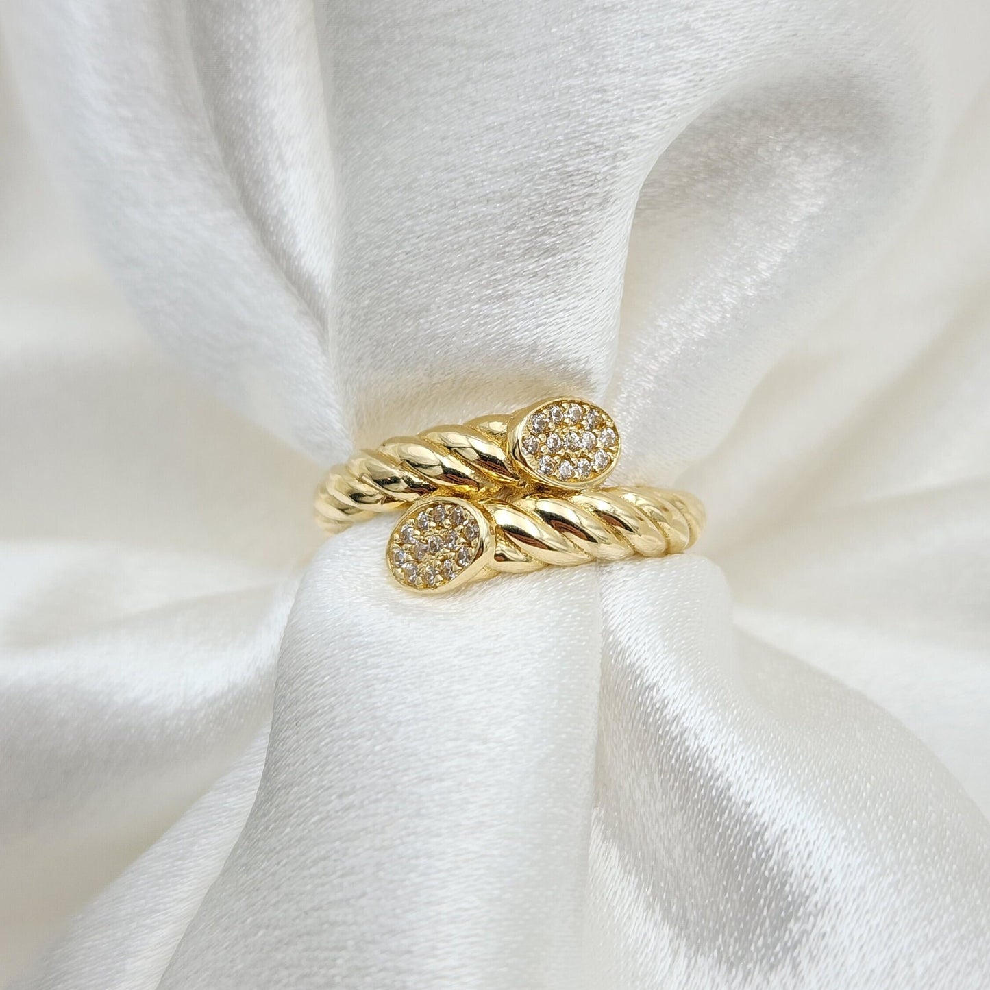 Solid 14k Gold Double Twisted Ring - Fine Jewelry - Real 14k Gold