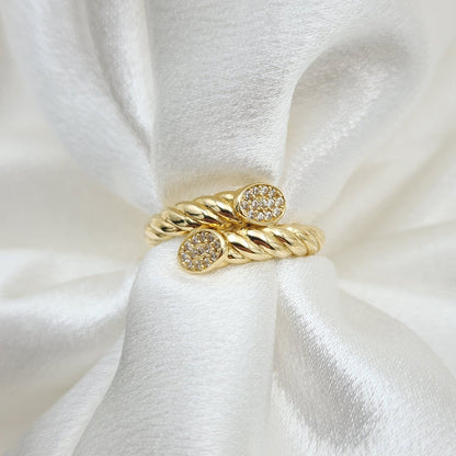 Solid 14k Gold Double Twisted Ring - Fine Jewelry - Real 14k Gold