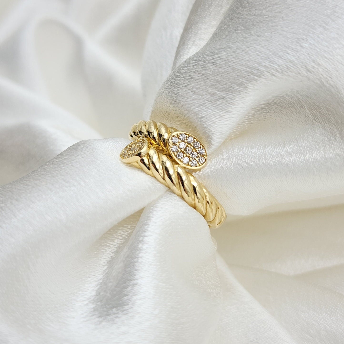 Solid 14k Gold Double Twisted Ring - Fine Jewelry - Real 14k Gold