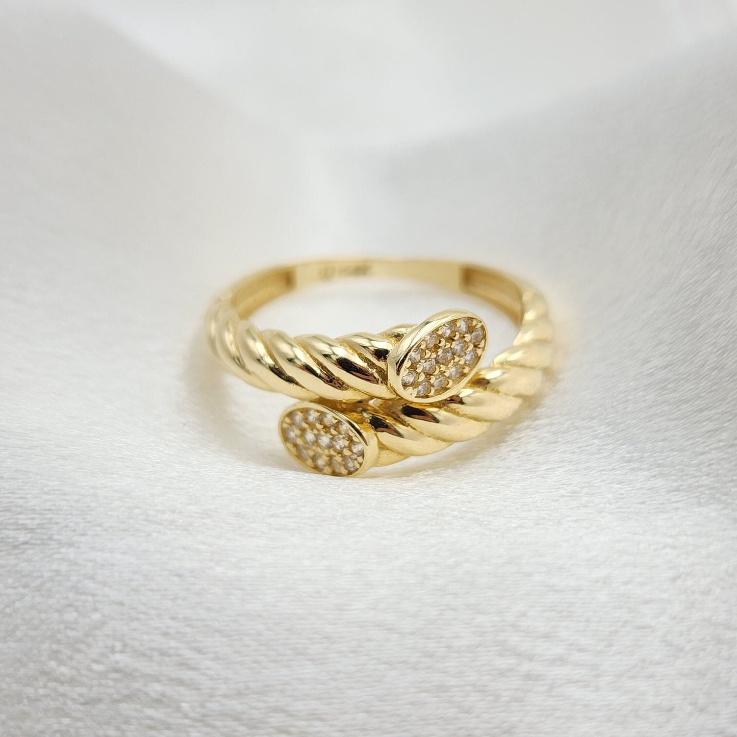 Solid 14k Gold Double Twisted Ring - Fine Jewelry - Real 14k Gold