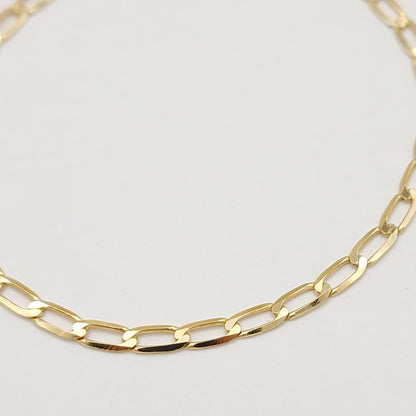 Solid 14k Gold Oval Link Bracelet - 3MM Thick - Versatile & Elegant - Beautiful Gold Bracelet