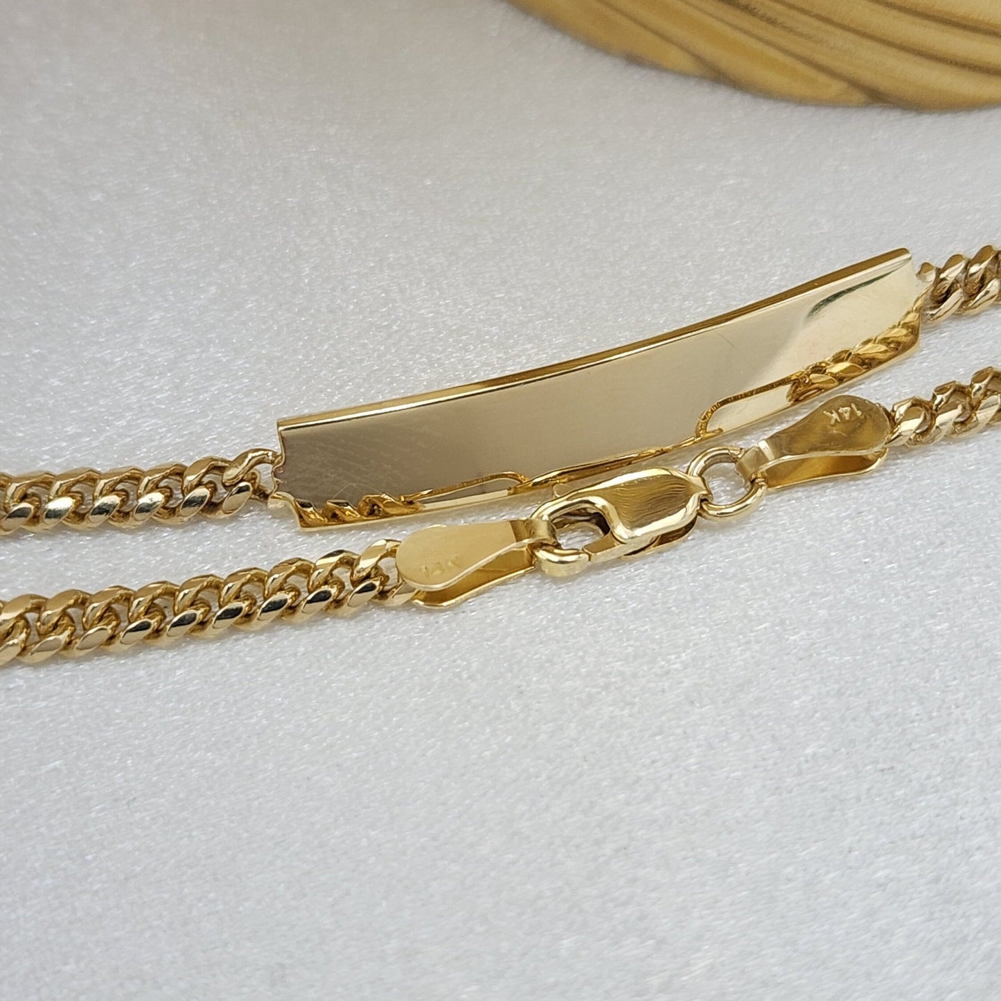 14K Gold Closed Curb Link Baby ID Bracelet - Personalized Bracelets - For Kids