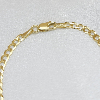 Solid 14k Gold Curb Link Baby ID Bracelet - Personalized Bracelets - For Kids