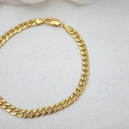 Real 14k Gold Cuban Link Bracelet - Cuban Link - 4.5MM - Perfect Gift - Unisex