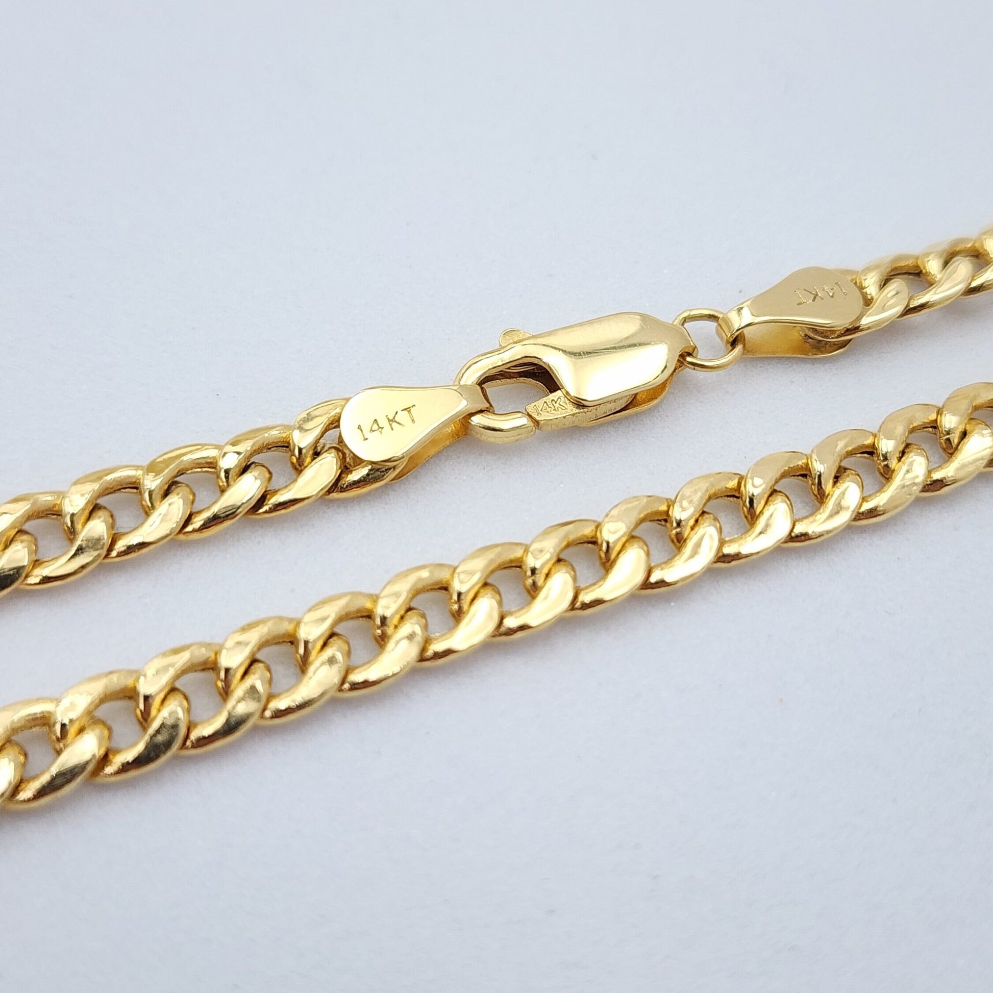 Real 14k Gold Cuban Link Bracelet - Cuban Link - 4.5MM - Perfect Gift - Unisex