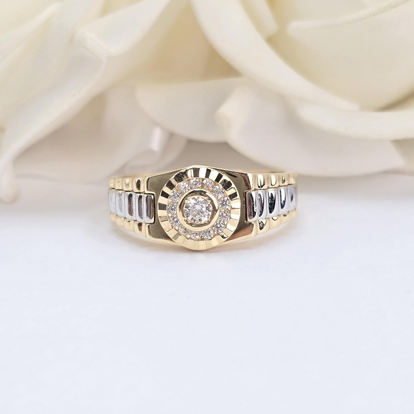 14k Gold Watch Ring - Elegant Solid Ring - Shiny & Everlasting