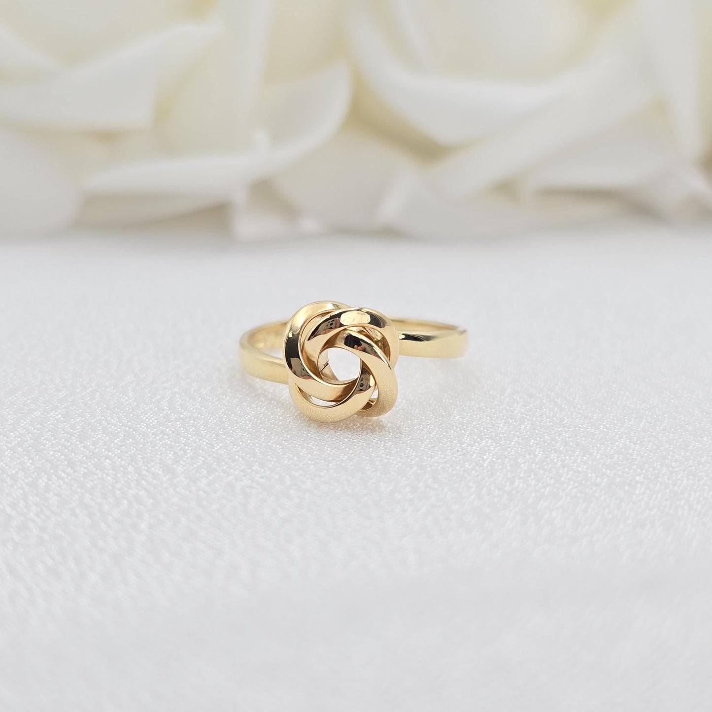 Beautiful Solid 14k Gold knot Ring - Big Knot Ring - Fine Jewelry