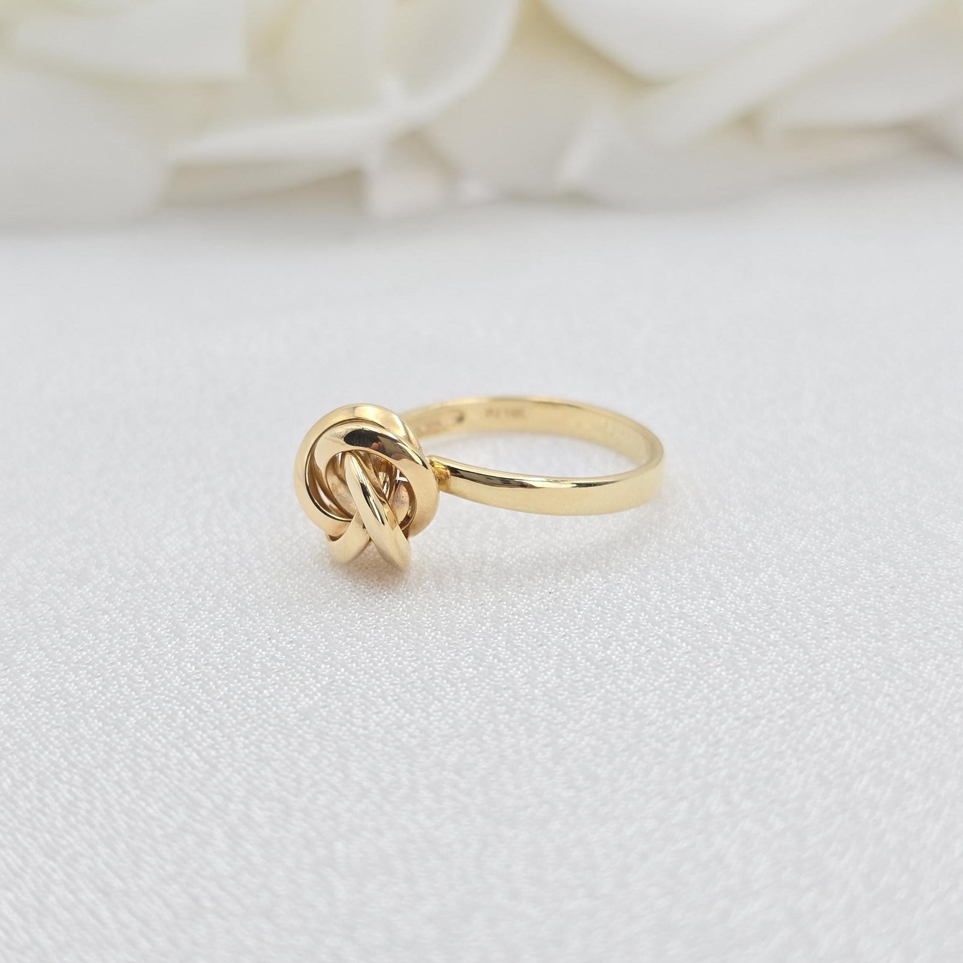 Beautiful Solid 14k Gold knot Ring - Big Knot Ring - Fine Jewelry