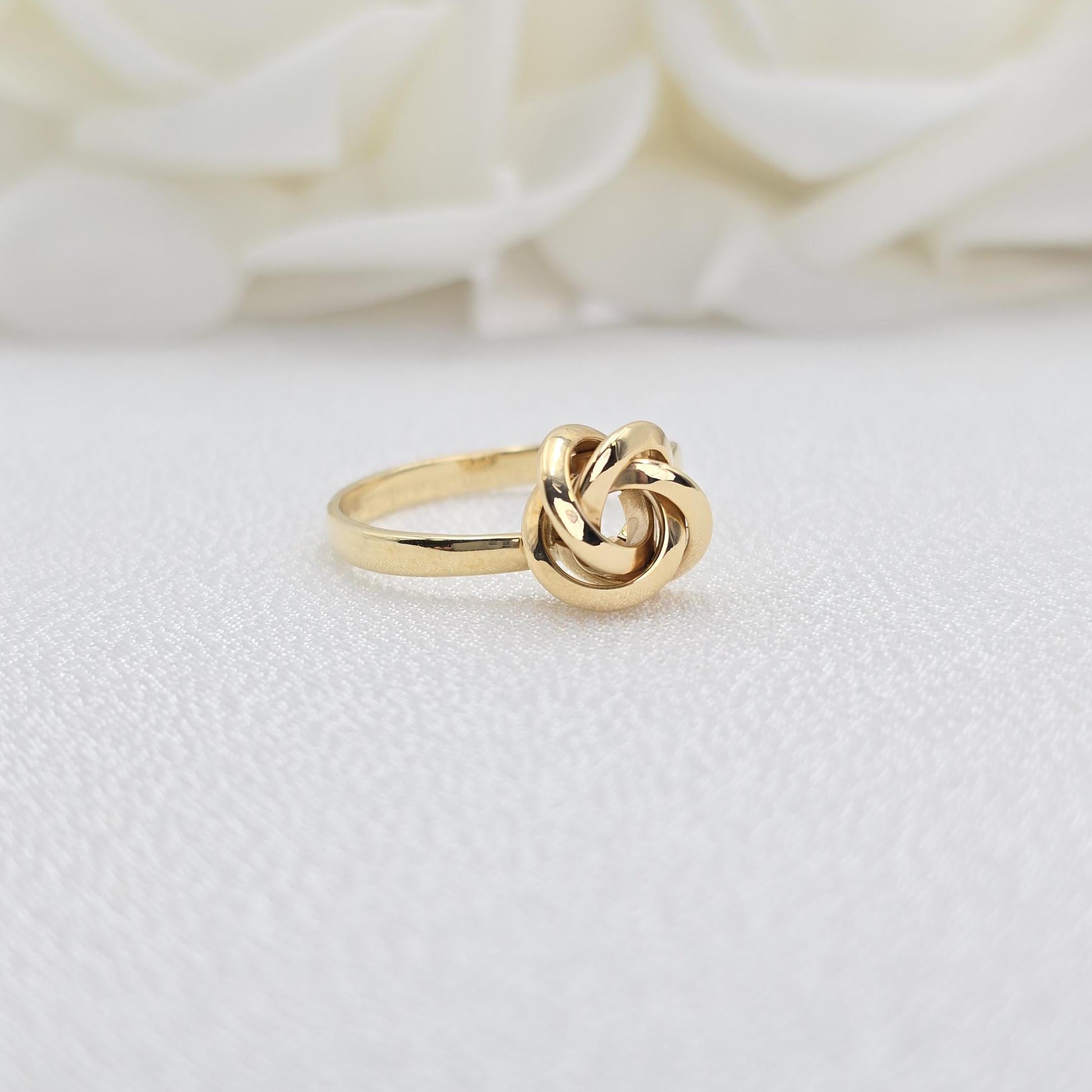 Beautiful Solid 14k Gold knot Ring - Big Knot Ring - Fine Jewelry