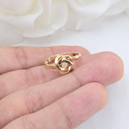 Beautiful Solid 14k Gold knot Ring - Big Knot Ring - Fine Jewelry