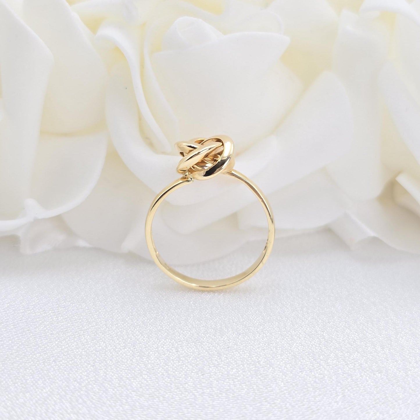 Beautiful Solid 14k Gold knot Ring - Big Knot Ring - Fine Jewelry