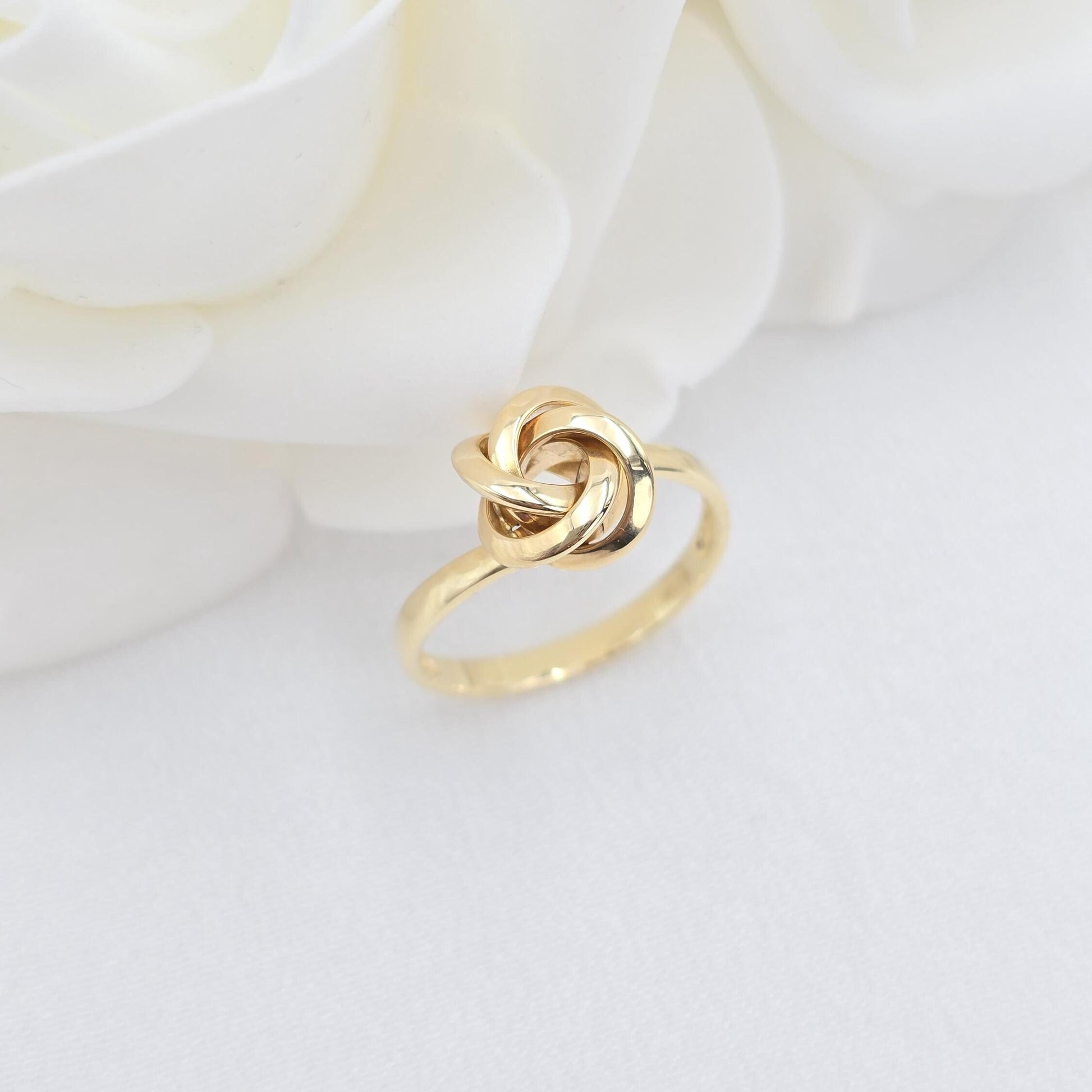 Beautiful Solid 14k Gold knot Ring - Big Knot Ring - Fine Jewelry